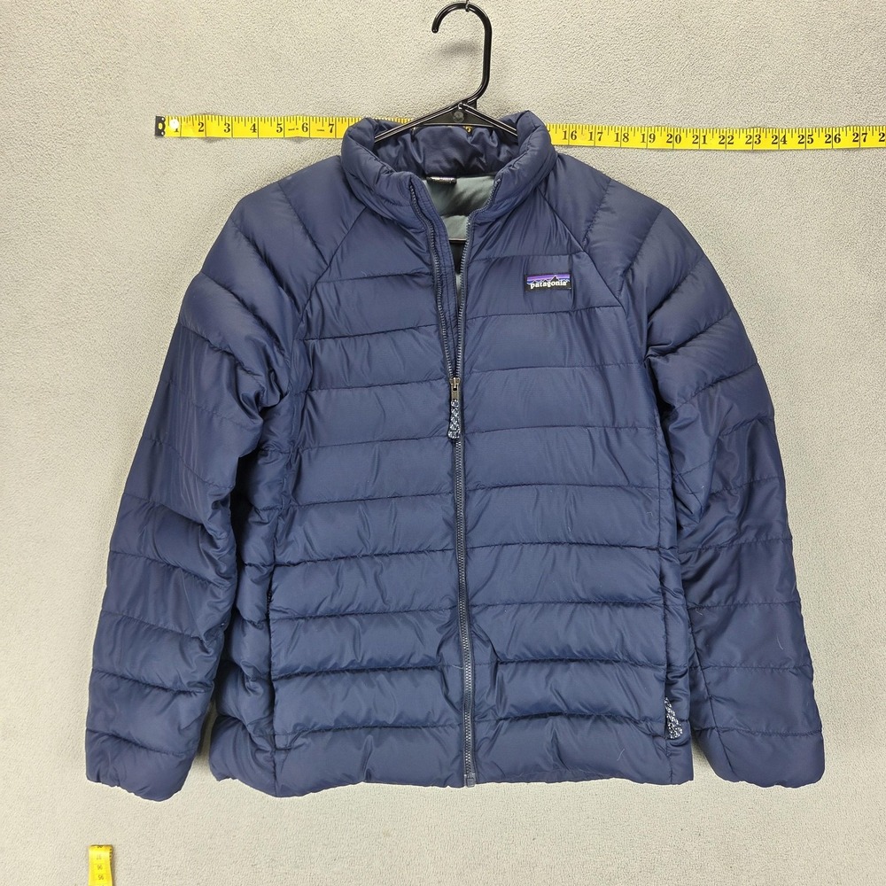 Patagonia Jacket Kids XL Blue Down Sweater Insulated Puffer